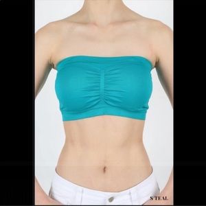 Zenana Outfitters Padded Bandeau in S. Teal
